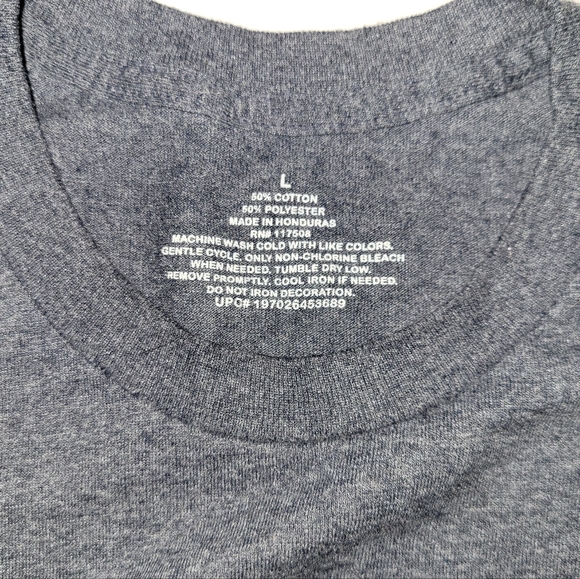 Nope not today cat meme mens short sleeve crewneck blue graphic t shirt - Picture 5 of 5